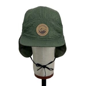 Coal Headwear Trapper Hat Mens OS Green Topo Quilted Fleece Ear Flaps Wilderness